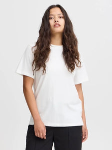 White Loose T-Shirt by ICHI