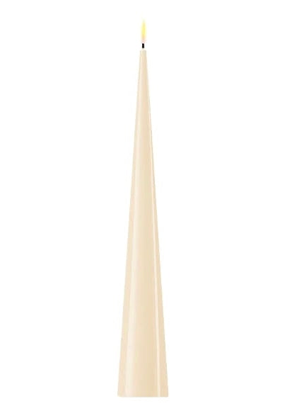 Medium Cream Cone 28cm LED Candle