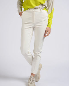 White Stretch Chino Jeans by Yaya