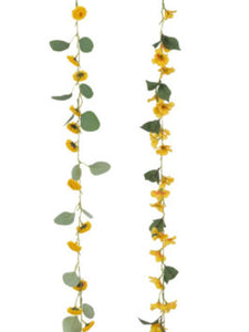 Faux Yellow Daisy Flower Garland (left of photo)