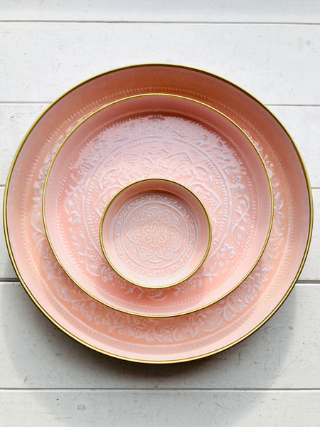 Medium Light Pink Metal BerbereTray