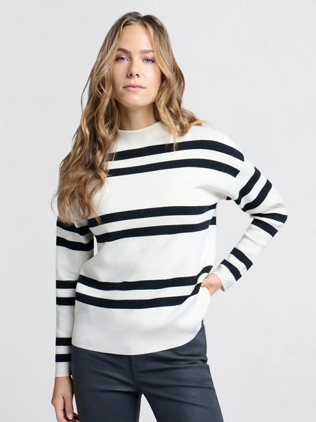 Chalk Stripe Sweater Knit by Yaya