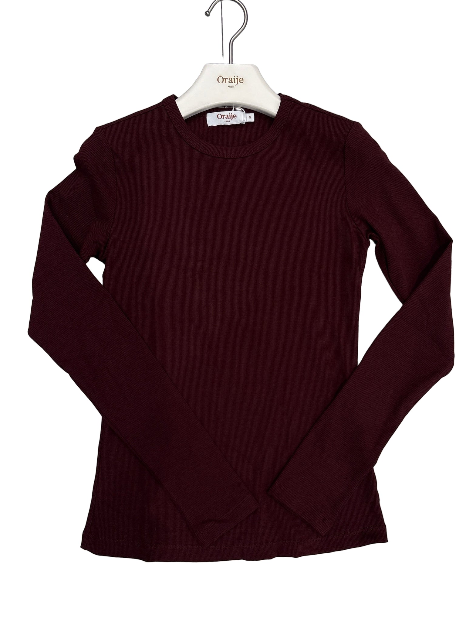 Burgundy Basic L/S Tee by Oraije