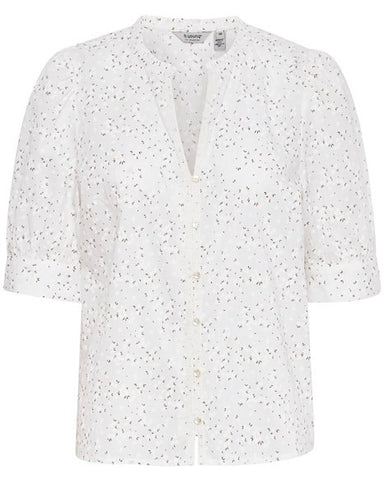 White Floral Blouse by B Young