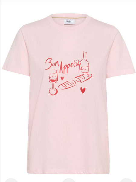 Pink Logo T-Shirt By Saint Tropez