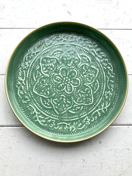 Medium Sage Metal BerbereTray