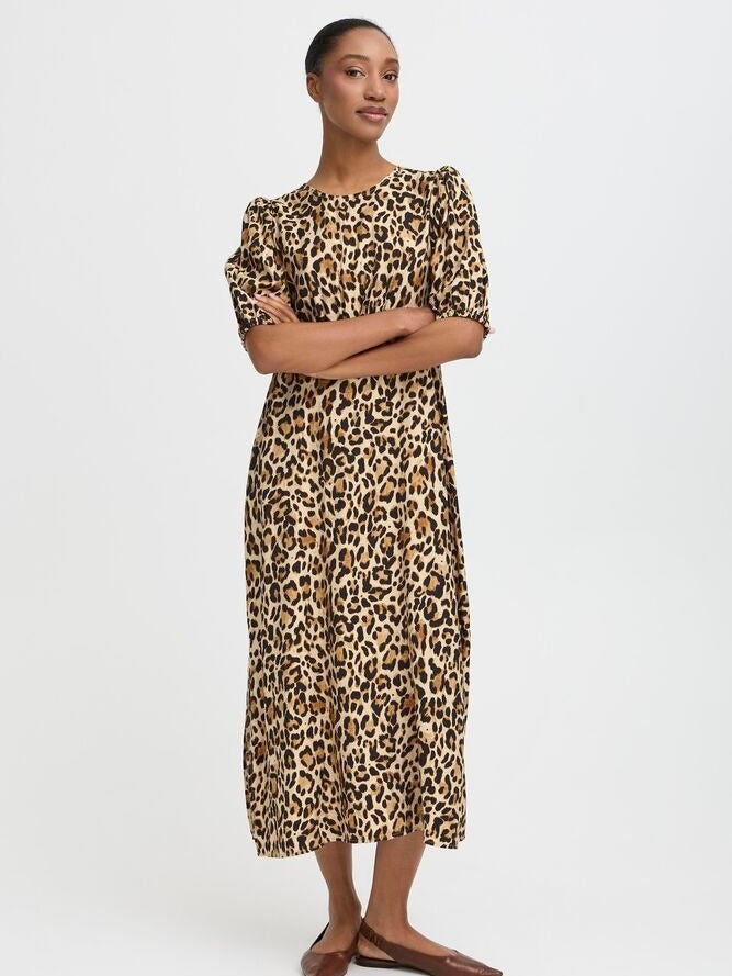 Leopard Print Maxi Dress by B Young