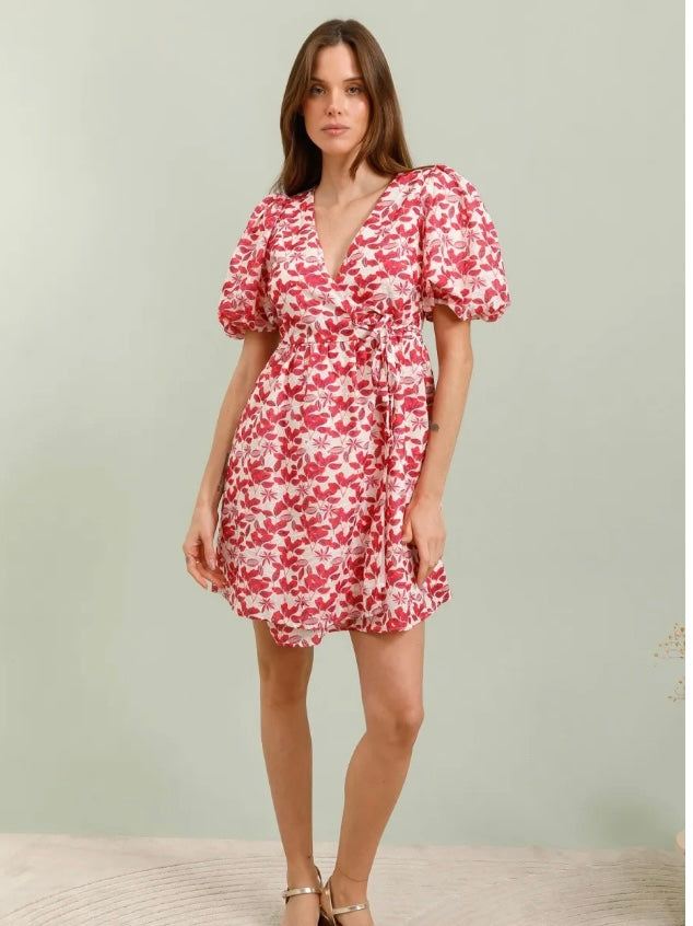 Coral Wrap Dress by Lovie and Co