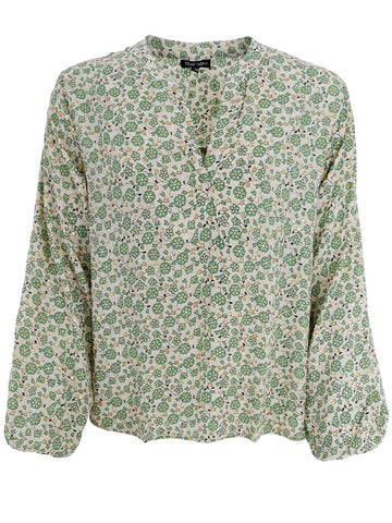 Green Daisy Floral Blouse by Black Colour