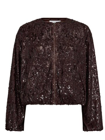 Chocolate Sequin Jacket by Co’Couture