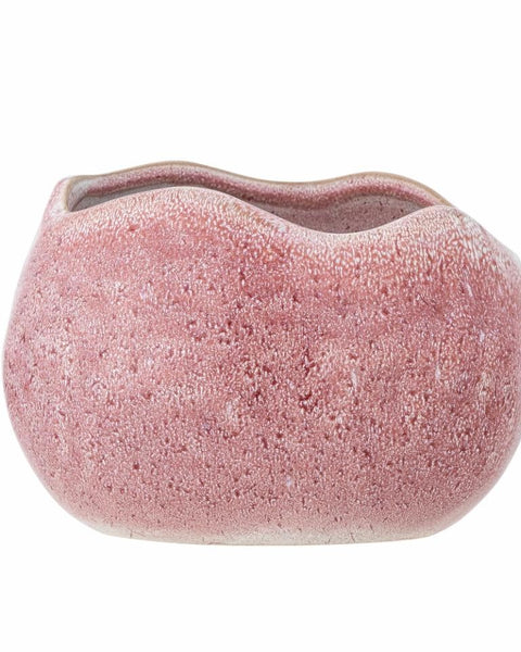 Pink Stoneware Flowerpot