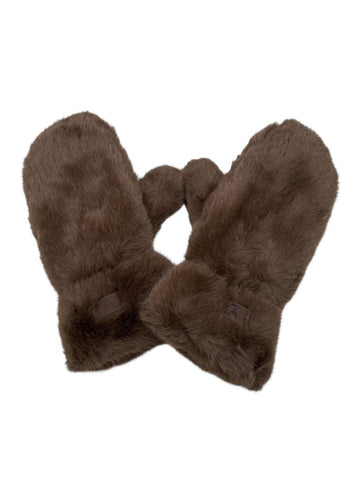 Brown Faux Fur Mittens