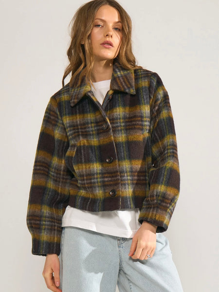 Midnight Check Bomber Jacket by Nümph