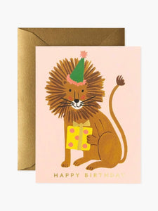 Lion Happy Birthday Card by Rifle Cards