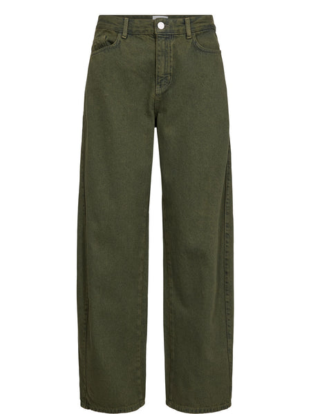 Moss Green Barrel Jeans by Nümph