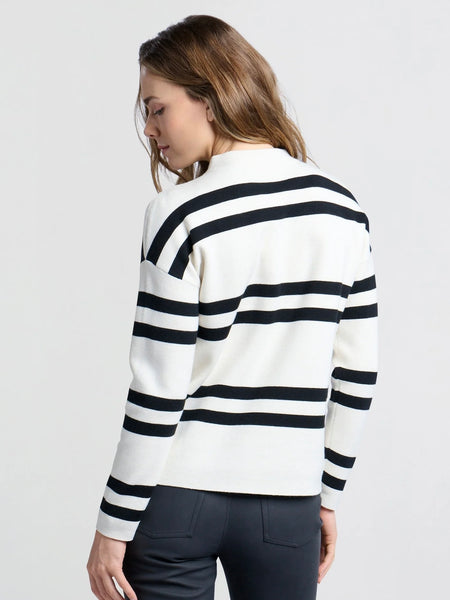 Chalk Stripe Sweater Knit by Yaya