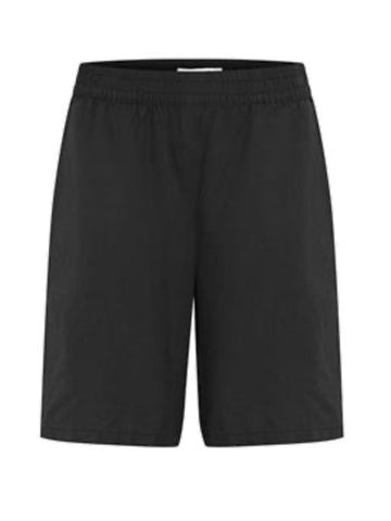 Black Linen Long Shorts by B Young
