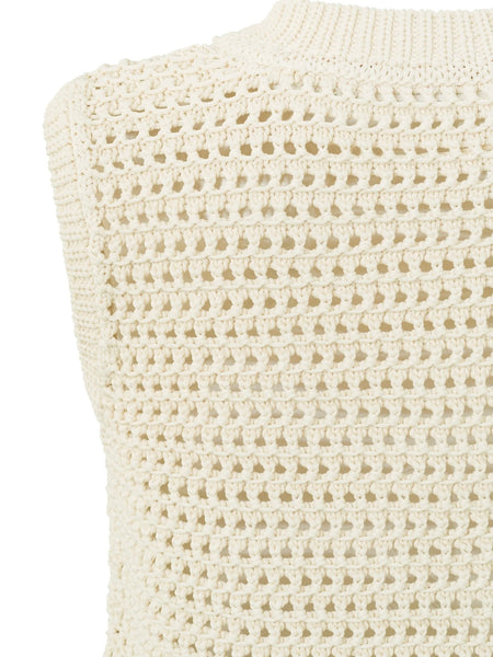 Summer Sand Knitted Vest by YAYA