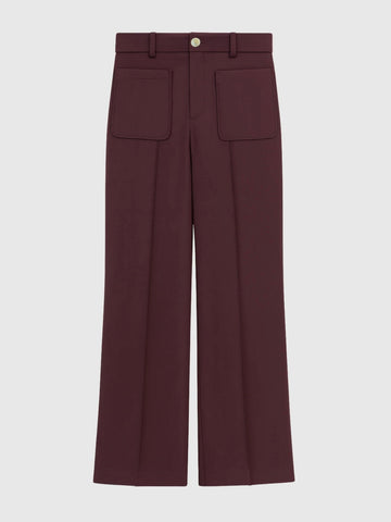 Burgundy Front Pocket Trouser by Ange
