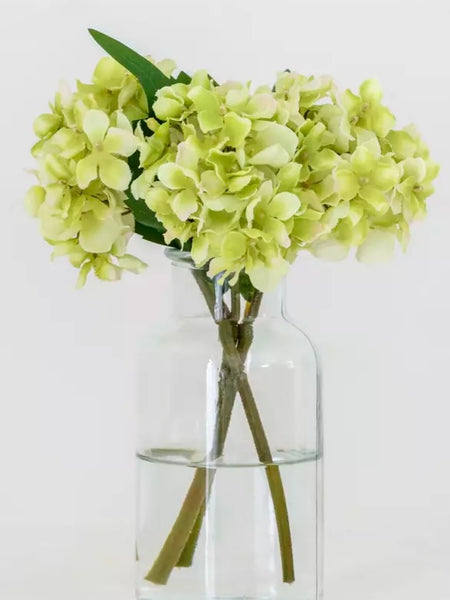 Faux Green Hydrangea Flower