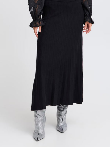 Black Knitted Skirt by B Young