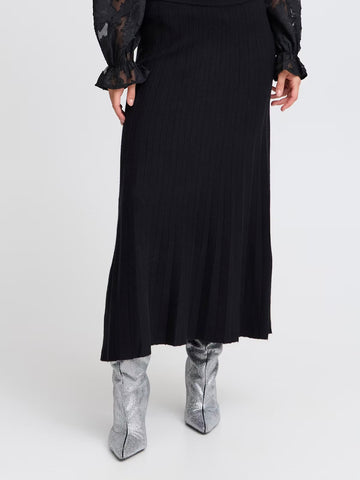 Black Knitted Skirt by B Young