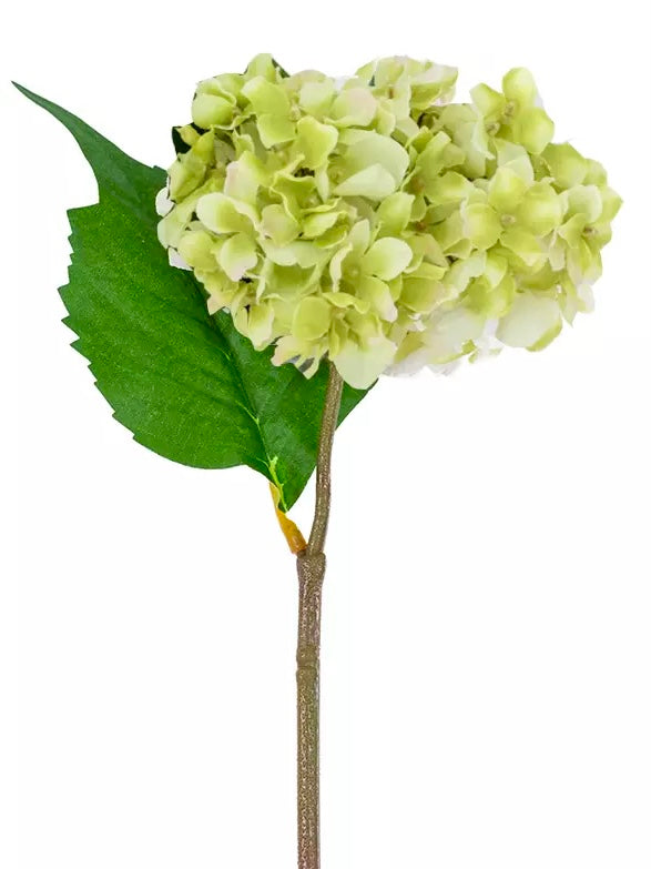 Faux Green Hydrangea Flower