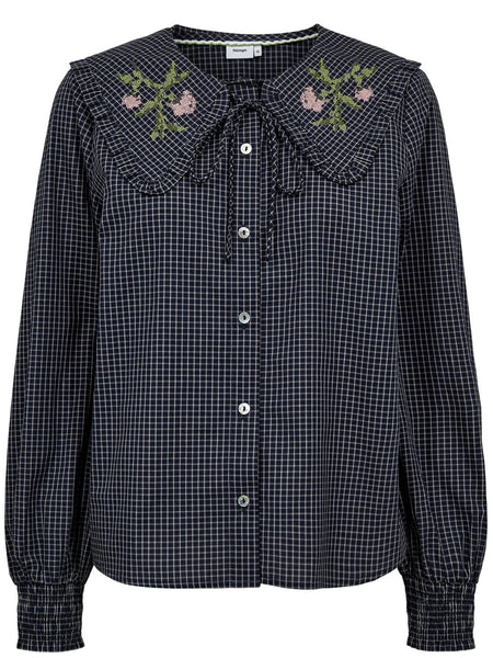 Midnight Check Blouse by Numph