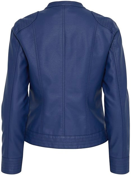 Midnight Faux Leather Bomber by B Young