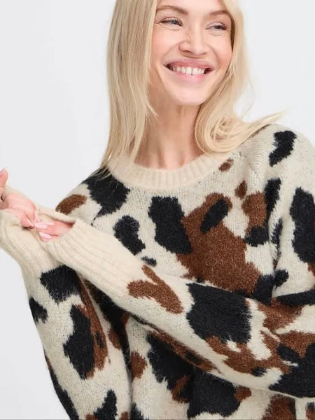 Cow Print Jumper by B Young