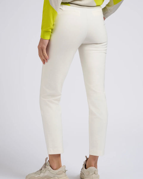 White Stretch Chino Jeans by Yaya