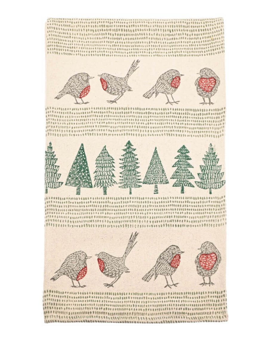 Robin Block Print Table Runner