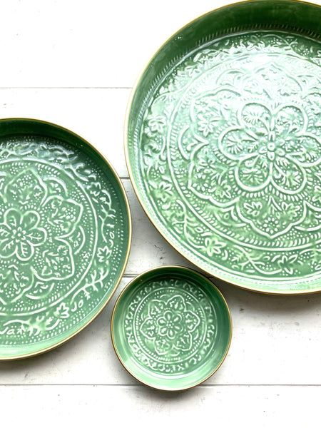 Medium Sage Metal BerbereTray