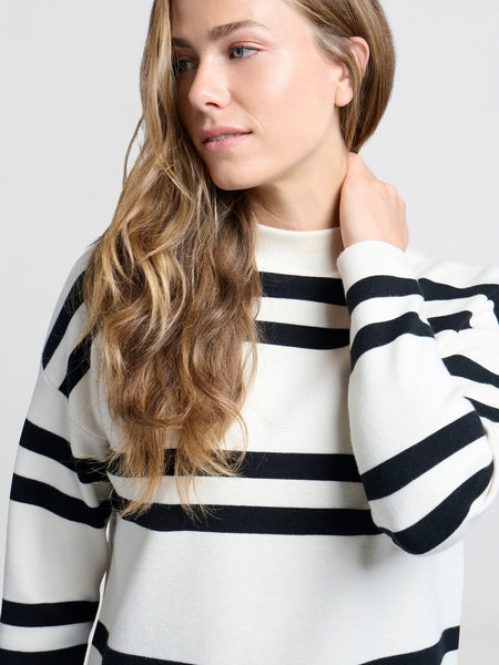 Chalk Stripe Sweater Knit by Yaya