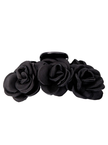 Black Flower Hair Clip by Black Colour
