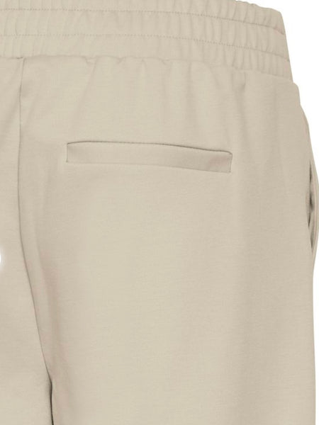 Pale Oatmeal Wide Leg Jersey Trousers by B Young