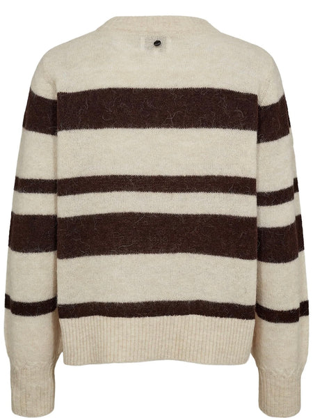 Chocolate Stripe Wool Pullover By Nümph