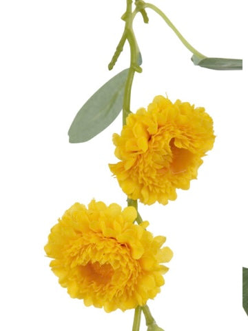 Faux Yellow Daisy Flower Garland (left of photo)