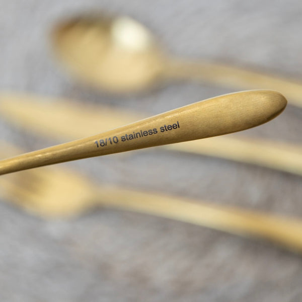 Gold Finish 16 Piece Cutlery Set