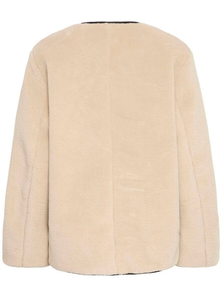 Cream Sherpa Jacket by B Young