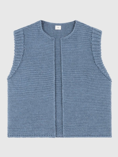Denim Knitted Gilet by An’ge