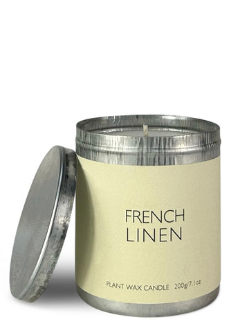French Linen Tin Candle by Heaven Scent