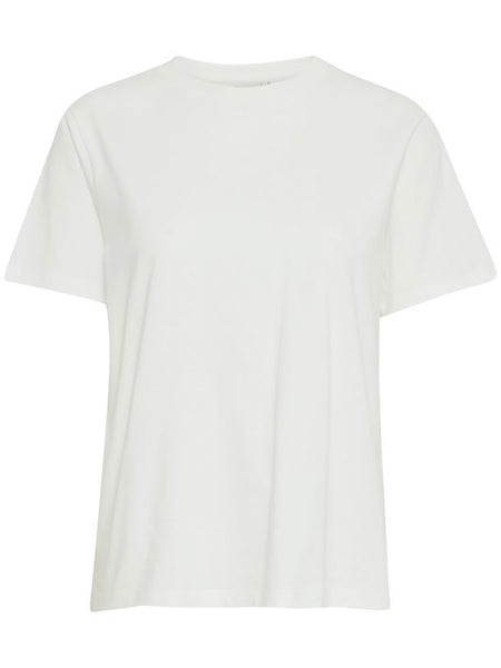 White Loose T-Shirt by ICHI