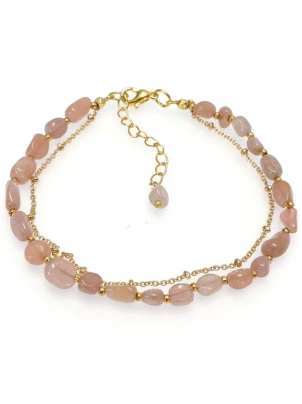 Sunstone Gemstone Handcrafted Bracelet