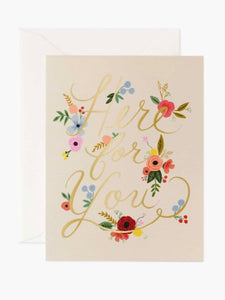 Here For You Card by Rifle Cards