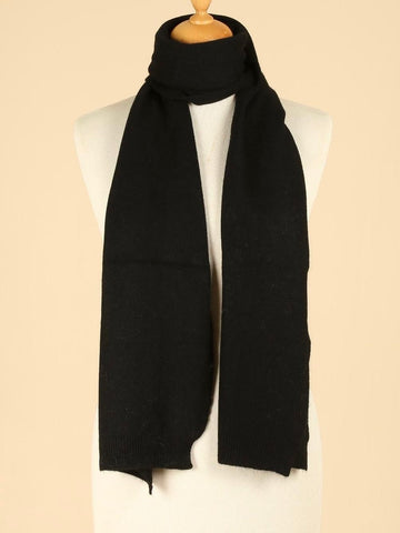 Black Cashmere Mix Scarf