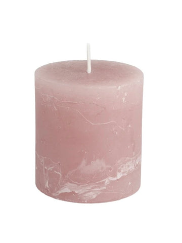 Dusky Pink Rustic Candle 7cm x 7.5cm