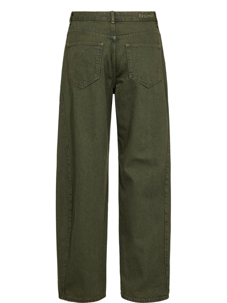 Moss Green Barrel Jeans by Nümph