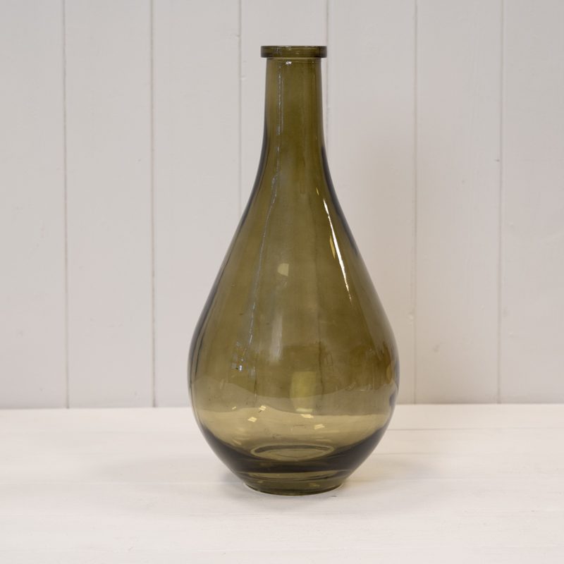 Olive Tall Glass Vase