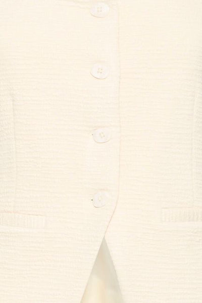Almond Textured Jersey  Waistcoat by Ichi